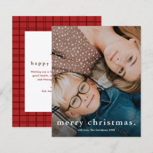 Budget Eenvoudig Type Foto Prettig Kerst Kaart