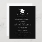 Budget Eenvoudig zwart-wit Afstuderen (Voorkant / Achterkant)