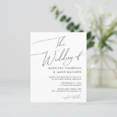 BUDGET Eenvoudig Zwart-wit Script De bruiloft (Staand voorkant)