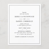 Budget Eenvoudige All-in-One bruiloft uitnodiging (Voorkant)