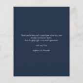 Budget Eenvoudige, blauwe, aangepaste marinekaart  (Achterkant)