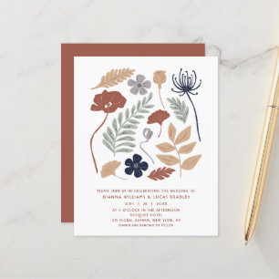 Budget Eenvoudige Blauwe Rode Hout Bloemen Moderne