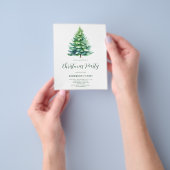 Budget Eenvoudige boom kerstfeest uitnodiging Flyer (Hand)