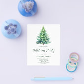 Budget Eenvoudige boom kerstfeest uitnodiging Flyer (Enkel)