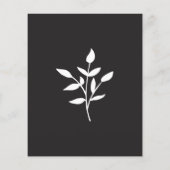 Budget Eenvoudige Botanical Weduwen Uitnodiging (Achterkant)