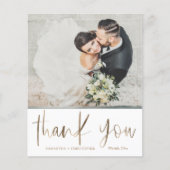 Budget Eenvoudige bruiloft Dank u 5 foto's (Voorkant)