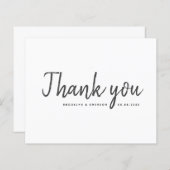 BUDGET Eenvoudige bruiloft Hartelijk dank (Voorkant / Achterkant)