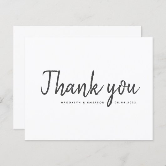 BUDGET Eenvoudige bruiloft Hartelijk dank (Voorkant / Achterkant)
