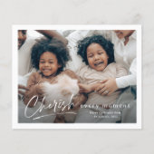 Budget Eenvoudige Cherish Script-kerstkaart (Voorkant)