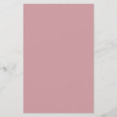 Budget Eenvoudige Dusty Roos Wedding Menu (Achterkant)