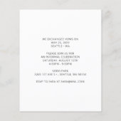 Budget Eenvoudige elegante bruiloft aankondiging (Achterkant)