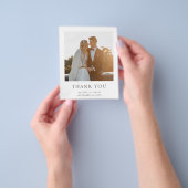 Budget Eenvoudige Elegante Foto Bruiloft Dank u Flyer (Hand)