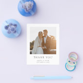Budget Eenvoudige Elegante Foto Bruiloft Dank u Flyer (Enkel)