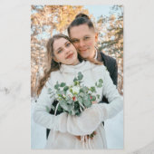 Budget eenvoudige elegante foto bruiloft uitnodigi flyer (Achterkant)