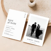 Budget Eenvoudige Elegante Foto Huwelijk Save The Save The Date