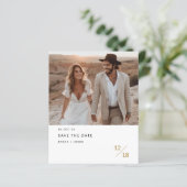 Budget Eenvoudige Elegante Foto Sla de Datum op (Staand voorkant)