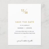 Budget Eenvoudige Elegante Foto Sla de Datum op (Achterkant)