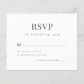 Budget eenvoudige elegante moderne bruiloft rsvp F Flyer (Voorkant)