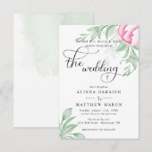 Budget Eenvoudige Eucalyptus laat groen huwelijk o Kaart (Voorkant / Achterkant)