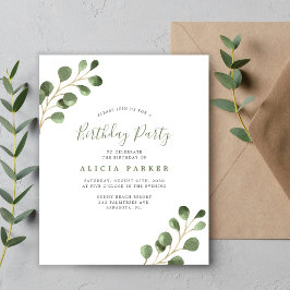 Budget eenvoudige eucalyptusverjaardag