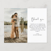 Budget Eenvoudige Foto Bruiloft Elegant Dank u Kaa (Achterkant)