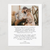 Budget Eenvoudige Foto Bruiloft Elegant Dank u Kaa (Achterkant)