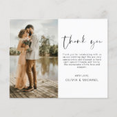 Budget Eenvoudige Foto Bruiloft Elegant Dank u Kaa (Voorkant)