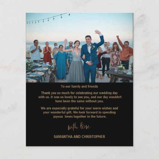 Budget Eenvoudige foto Collage Hartelijk dank voor (Achterkant)