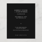 Budget eenvoudige foto elegante bruiloft bespaar d (Achterkant)