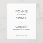 Budget eenvoudige foto elegante bruiloft bespaar d flyer (Achterkant)