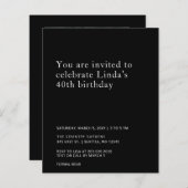 Budget Eenvoudige Foto elk jaar Uitnodiging op ver (Voorkant / Achterkant)