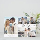 Budget Eenvoudige foto-inktbruiloft Hartelijk dank (Staand voorkant)