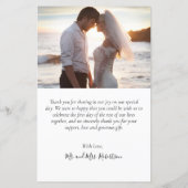 Budget Eenvoudige foto-inktbruiloft Hartelijk dank (Achterkant)