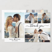 Budget Eenvoudige foto-inktbruiloft Hartelijk dank (Voorkant / Achterkant)
