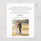 Budget eenvoudige foto liefde en bedankt script br flyer (Achterkant)