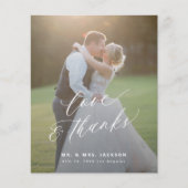 Budget eenvoudige foto liefde en bedankt script br flyer (Voorkant)