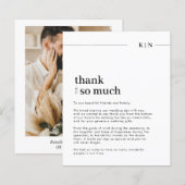 Budget Eenvoudige Foto Monogram Huwelijk Dank u (Voorkant / Achterkant)