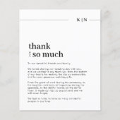 Budget Eenvoudige Foto Monogram Huwelijk Dank u (Voorkant)