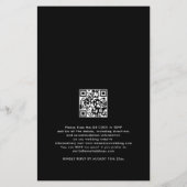 Budget Eenvoudige foto QR Code Bruiloft Zwart Uitn (Achterkant)
