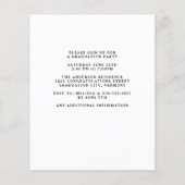 Budget Eenvoudige foto Senior Afstuderen Invitatio (Achterkant)