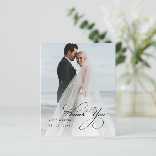 Budget Eenvoudige handgeschreven foto Weddenschap  (Staand voorkant)