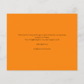 Budget Eenvoudige herfst Oranje Hartelijk dank (Achterkant)