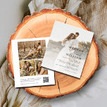 Budget Eenvoudige Kalligrafie QR Code Foto Bruilof<br><div class="desc">Maak kennis met onze verbluffende maar budgetvriendelijke Elegant QR Code Photo Wedding Invitations! Deze uitnodigingen zijn ontworpen om uw speciale dag nog gedenkwaardiger te maken zonder de bank te verbreken en bieden een boeiende fotocollage-indeling, zodat u drie van uw favoriete foto's in stijl kunt laten zien. Met de opname van...</div>