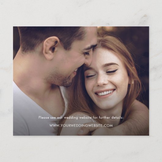 Budget Eenvoudige klassieke foto bruiloft Save the (Achterkant)