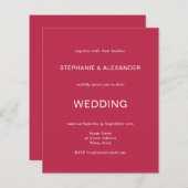 Budget Eenvoudige Magenta QR Code Weddenschap Uitn (Voorkant / Achterkant)