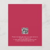 Budget Eenvoudige Magenta QR Code Weddenschap Uitn (Achterkant)