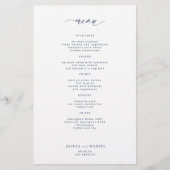 Budget eenvoudige marine en witte bruiloft menu (Voorkant)