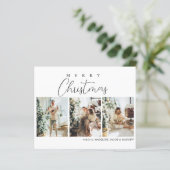 BUDGET Eenvoudige minimale rode fotocollage Kerstm (Staand voorkant)