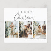 BUDGET Eenvoudige minimale rode fotocollage Kerstm (Voorkant)