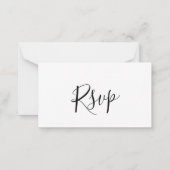 Budget Eenvoudige minimalistische Boheemse RSVP br Notitiekaartje (Achterkant)